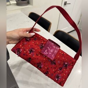 Laura ashley  red sequin bag